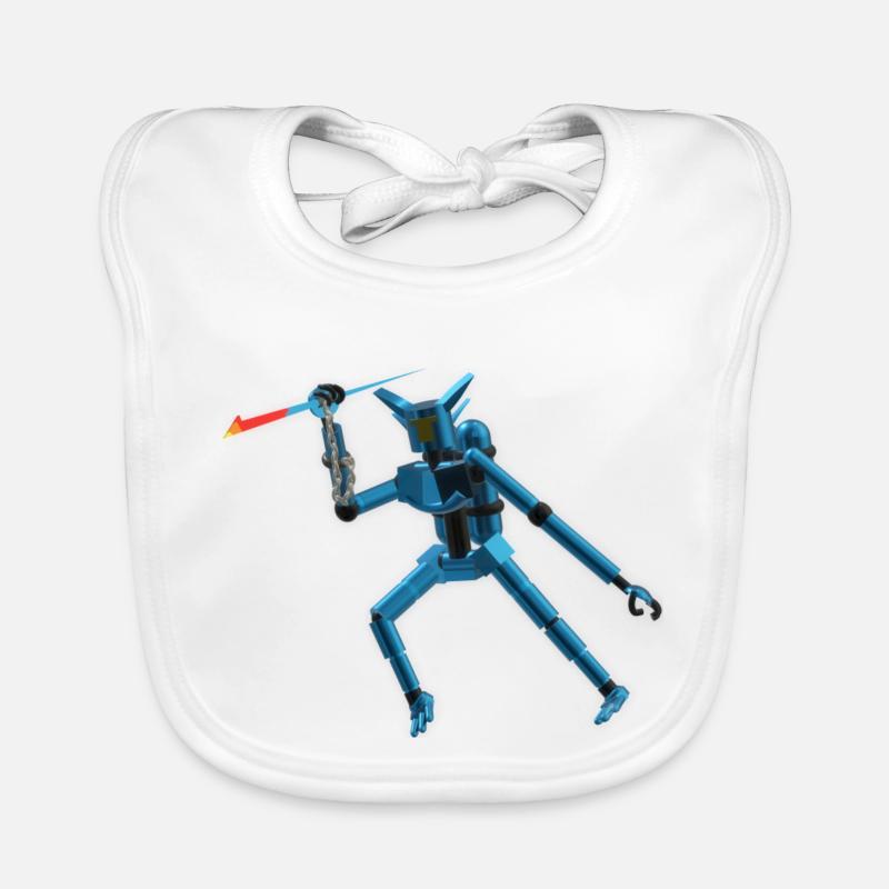 Peaceful robot Organic Baby Bibs