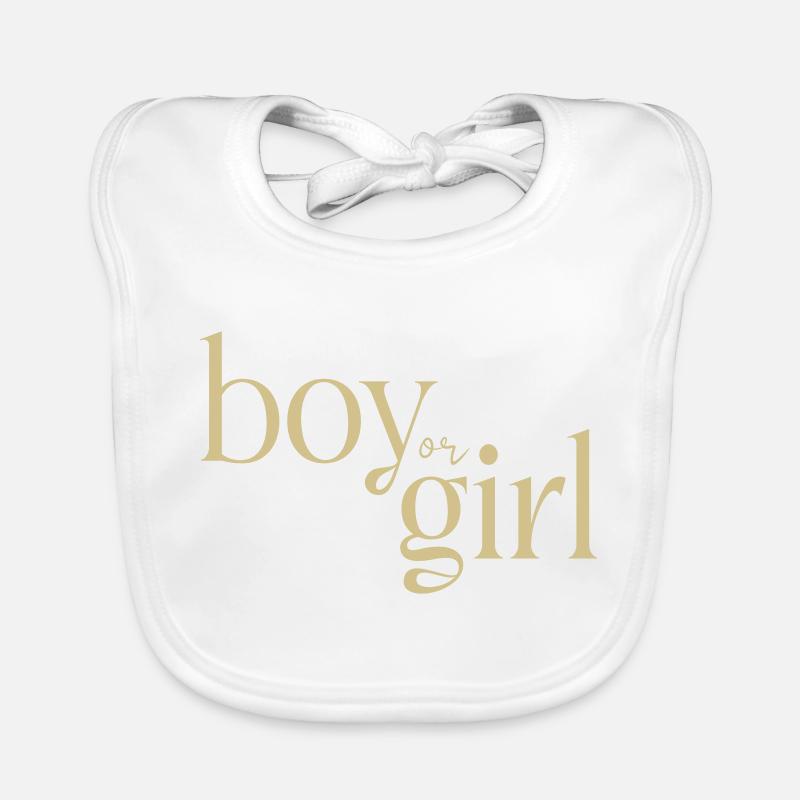Boy or Girl - Bavoir bio Bébé - blanc