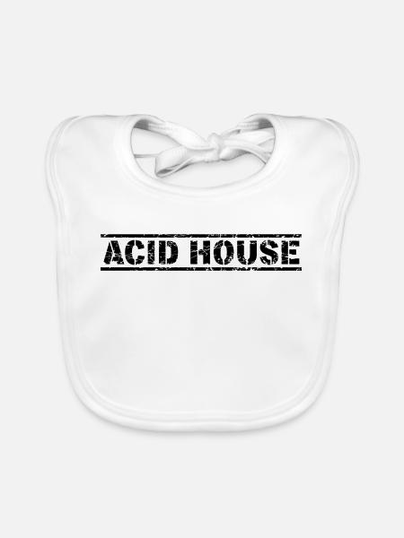 Acid House - Bavoir bio Bébé - blanc