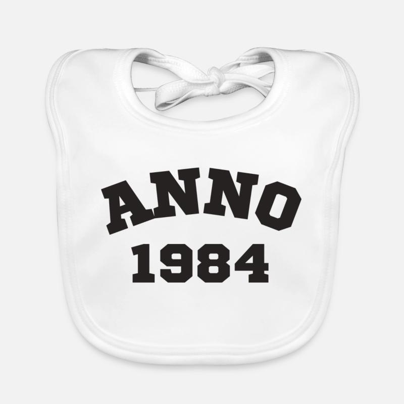 Anno 1984 Anniversaire Année de naissance Bavoir bio Bébé