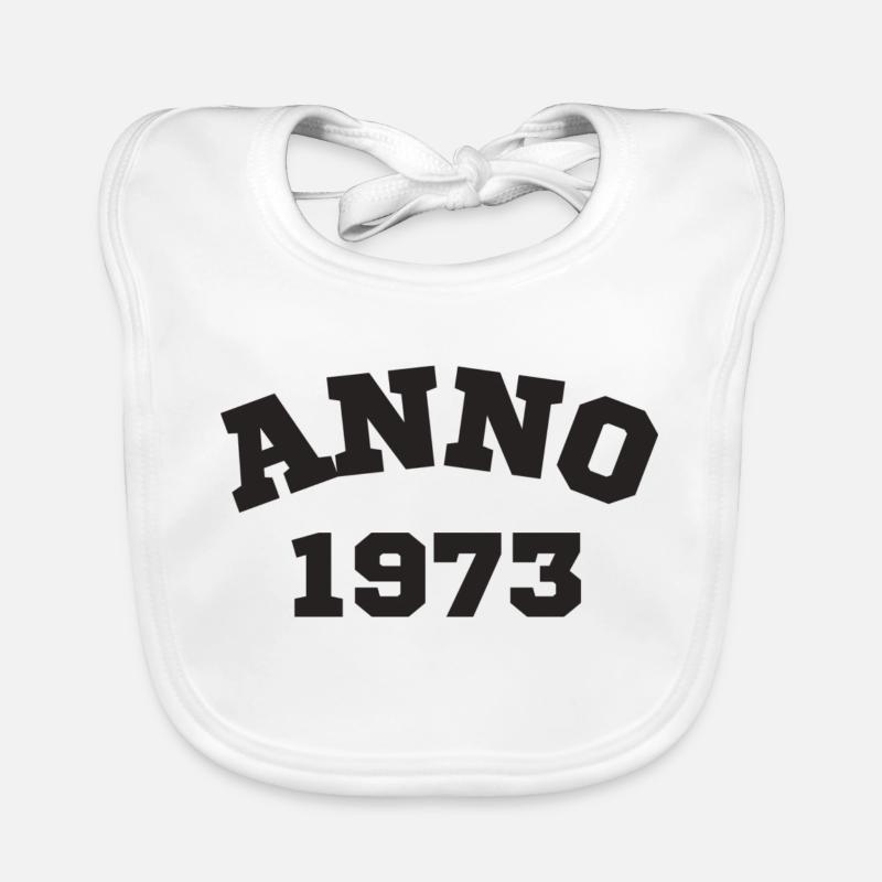 Anno 1973 Anniversaire Année de naissance Bavoir bio Bébé