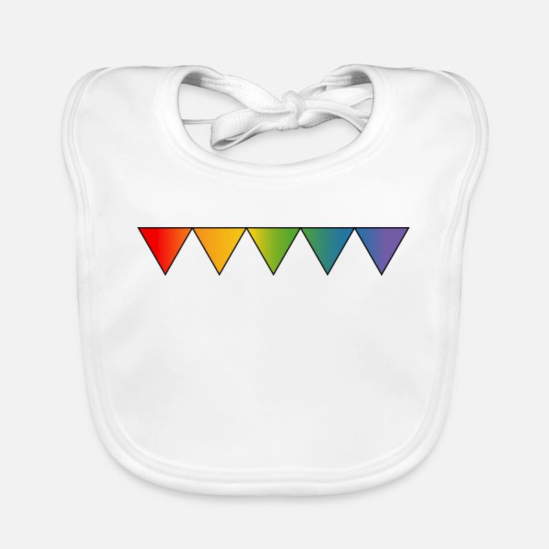 Rainbow queer triangles Organic Baby Bibs