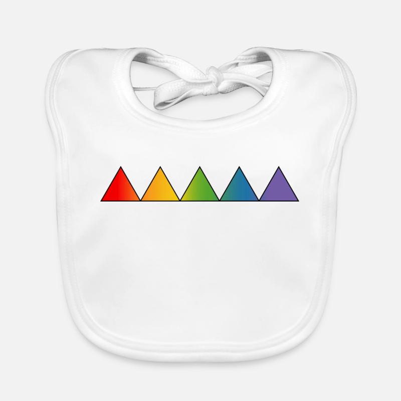 Rainbow LGBTQ triangles Organic Baby Bibs