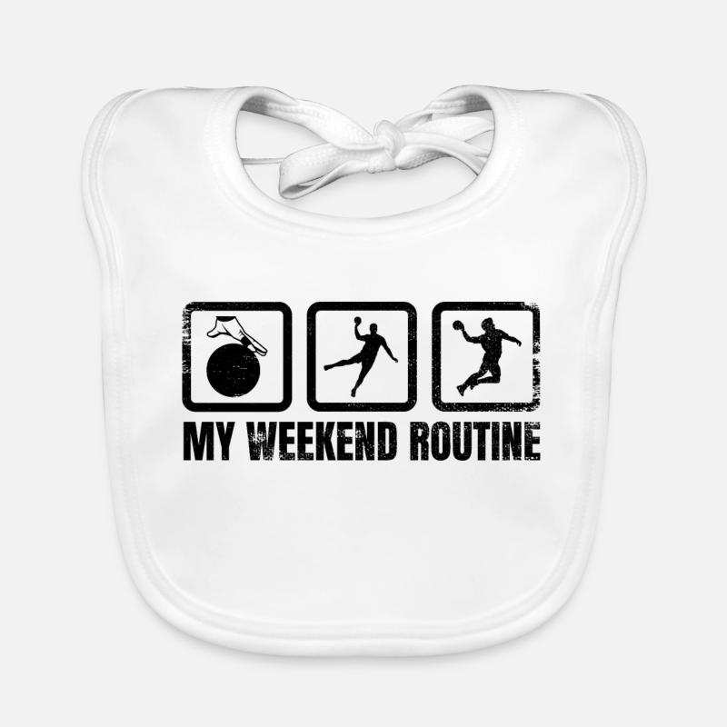 Routine du week-end de handball Bavoir bio Bébé