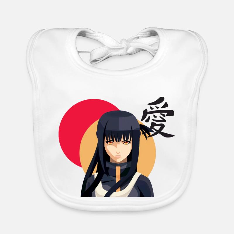 Heldin Anime Japan - Baby Bio-Lätzchen - Weiß