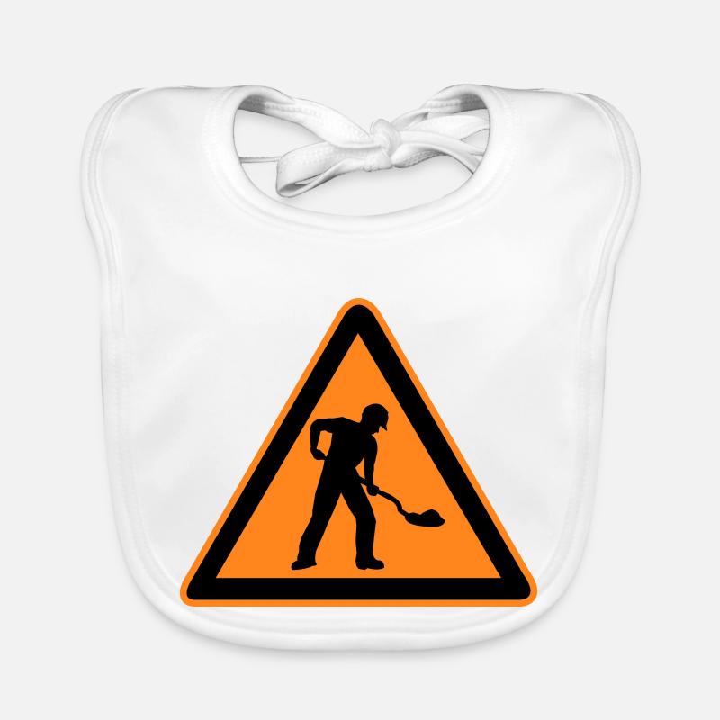 schild straßenbau baustelle Baby Bio-Lätzchen