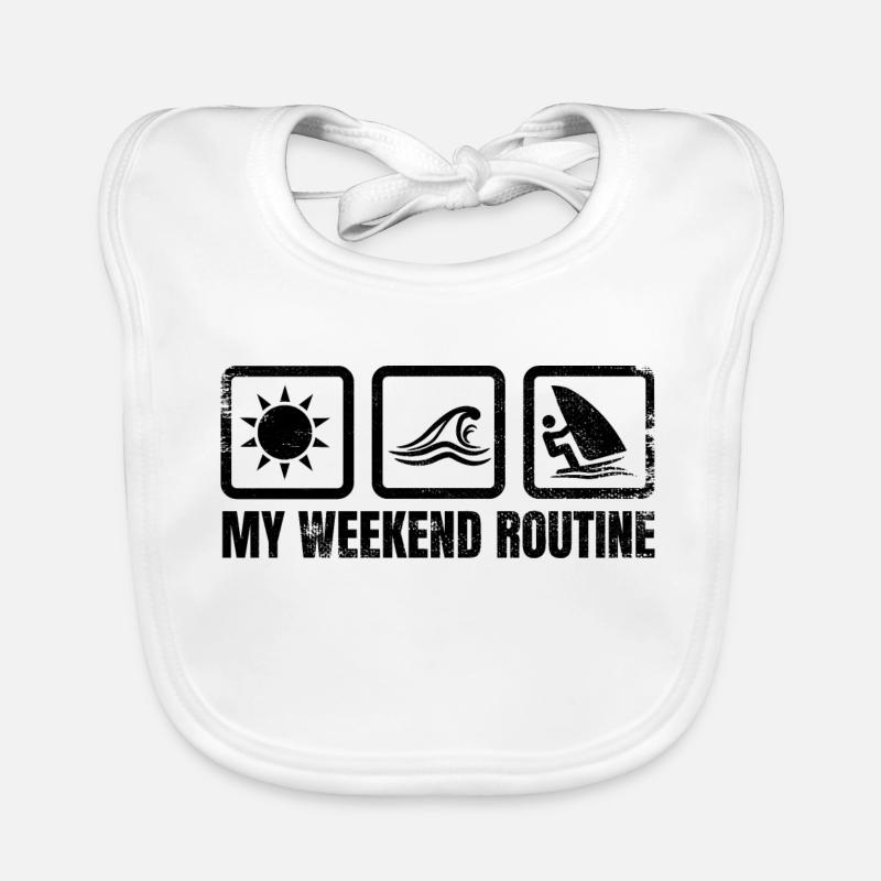 Windsurfer Weekend Routine Organic Baby Bibs