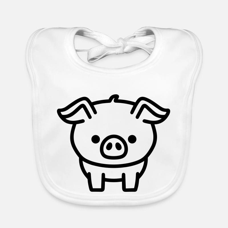 Schwein Baby Bio-Lätzchen