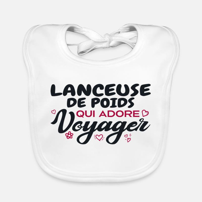 Lanceuse de poids globe-trotteuse passionnée de vo Bavoir bio Bébé