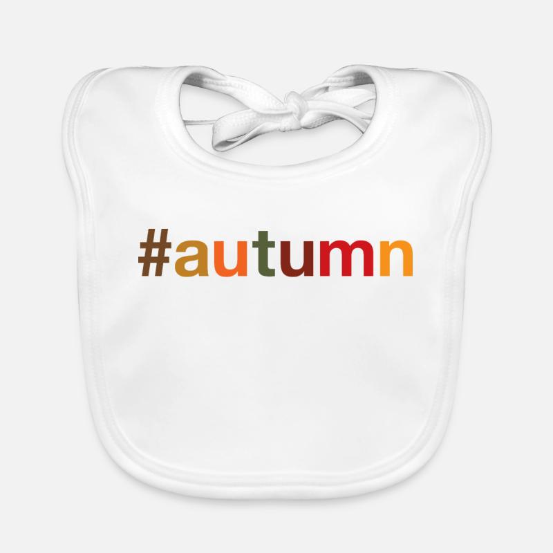 AUTUMN Herbst - Baby Bio-Lätzchen - Weiß