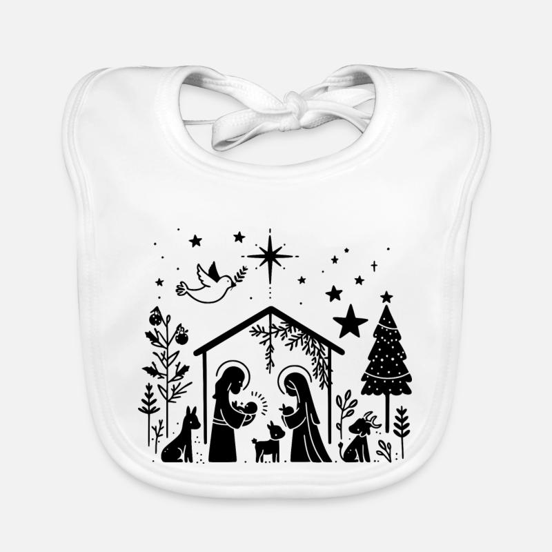 Weihnachtskrippe Baby Bio-Lätzchen