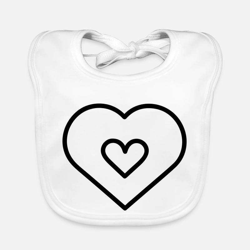 heart Organic Baby Bibs