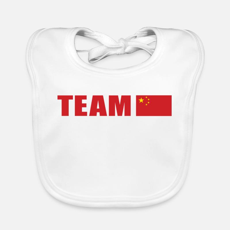 Équipe de soutien Chine Bavoir bio Bébé