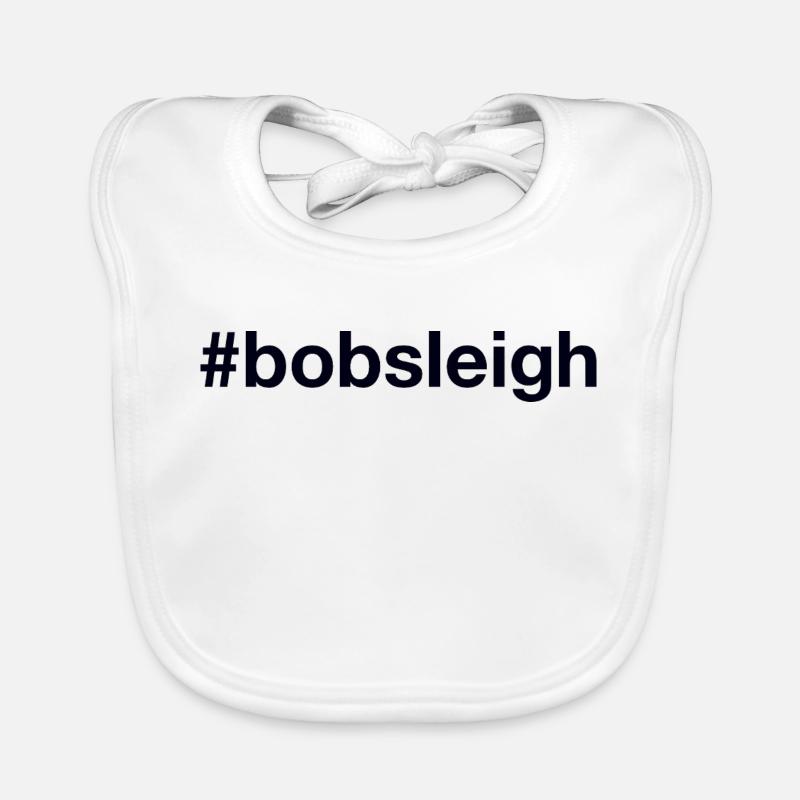 Bobsleigh Bobfahren Hashtag Baby Bio-Lätzchen