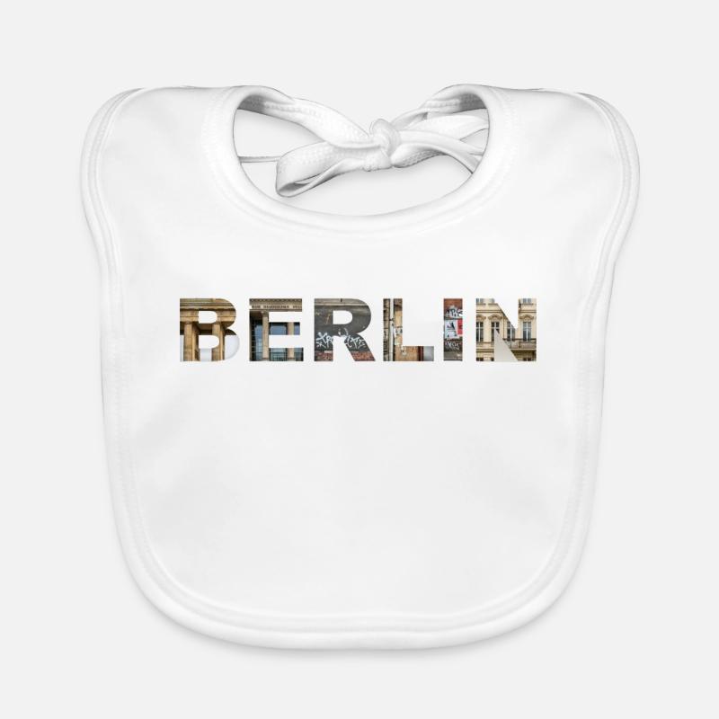 BERLIN – Lettrage architectural urbain Bavoir bio Bébé
