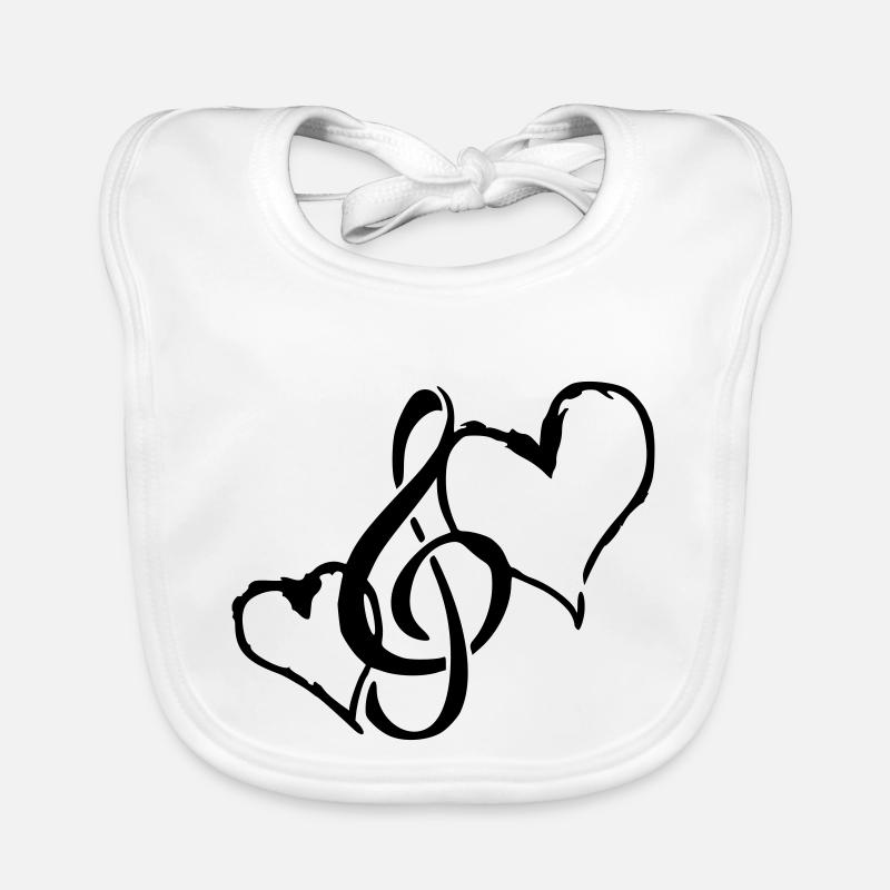 i love musik Baby Bio-Lätzchen
