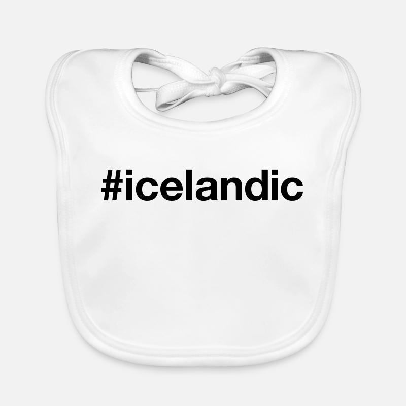 Islande Islande Isländer Hashtag Bavoir bio Bébé