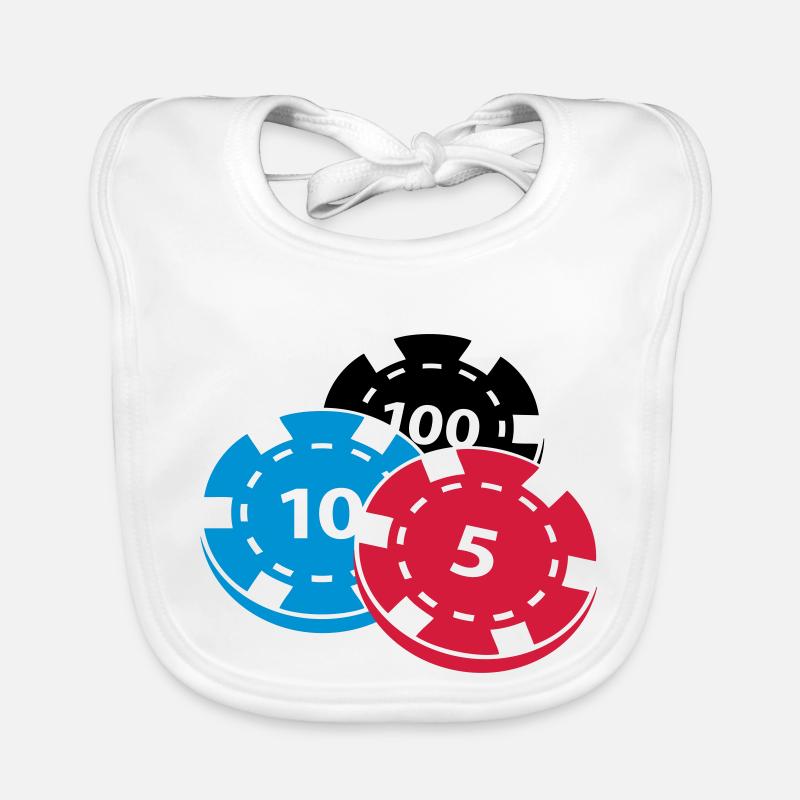 Pokerchips Baby Bio-Lätzchen