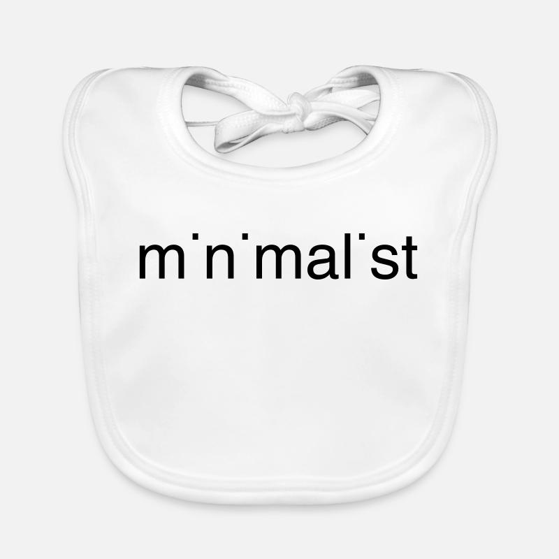 minimaliste - Bavoir bio Bébé - blanc