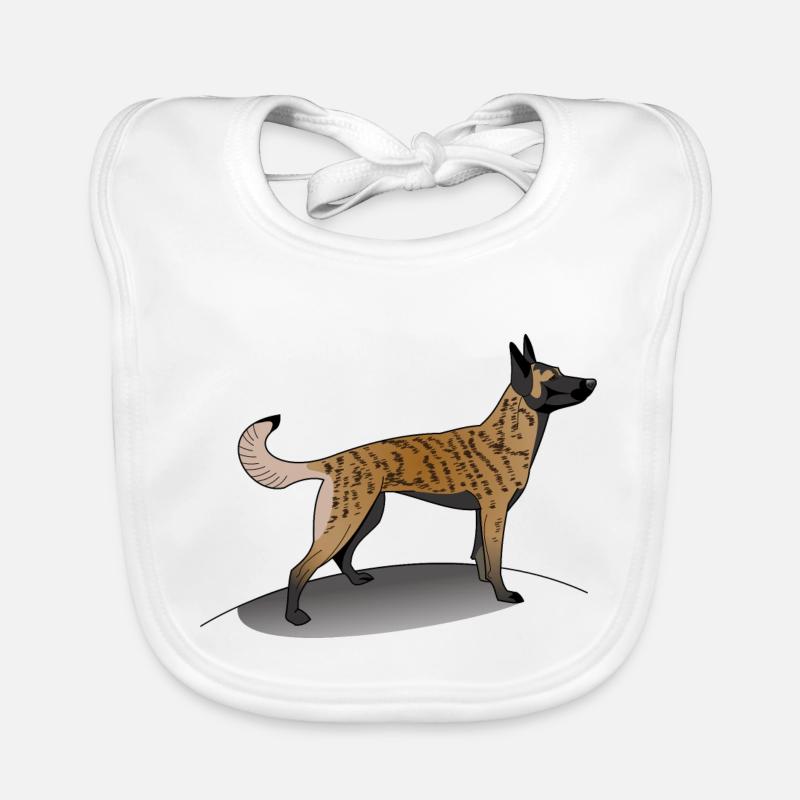 Gestromter holländischer Schäferhund Baby Bio-Lätzchen