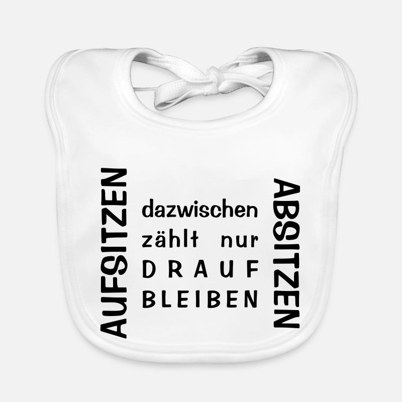 Aufsitzen Absitzen Baby Bio-Lätzchen