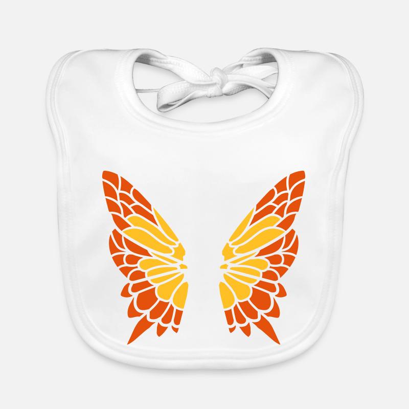 Butterfly Fluegel Pattern Organic Baby Bibs