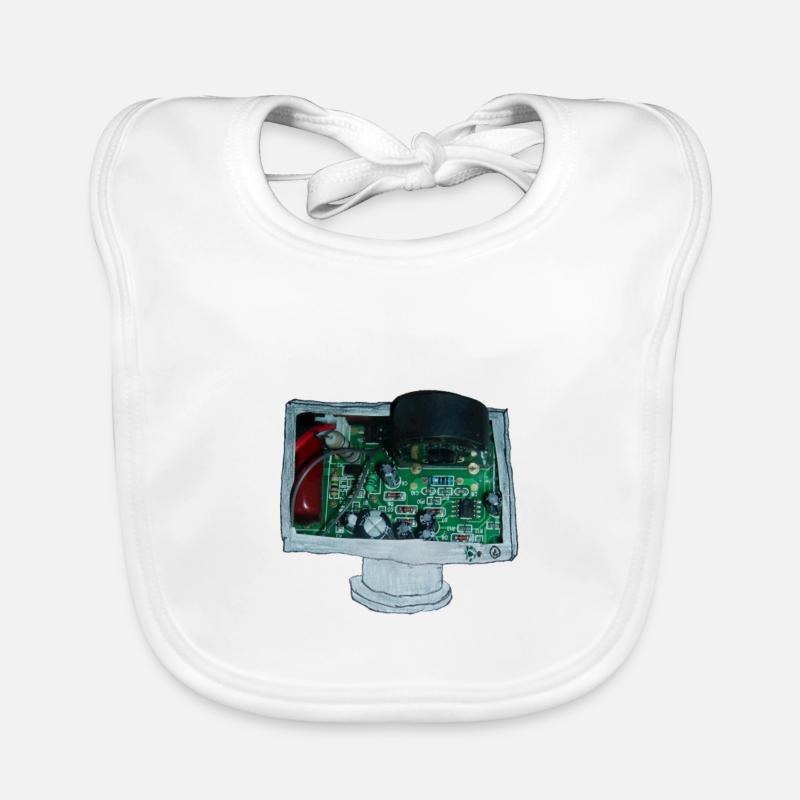 Electronics comes off the television Organic Baby Bibs