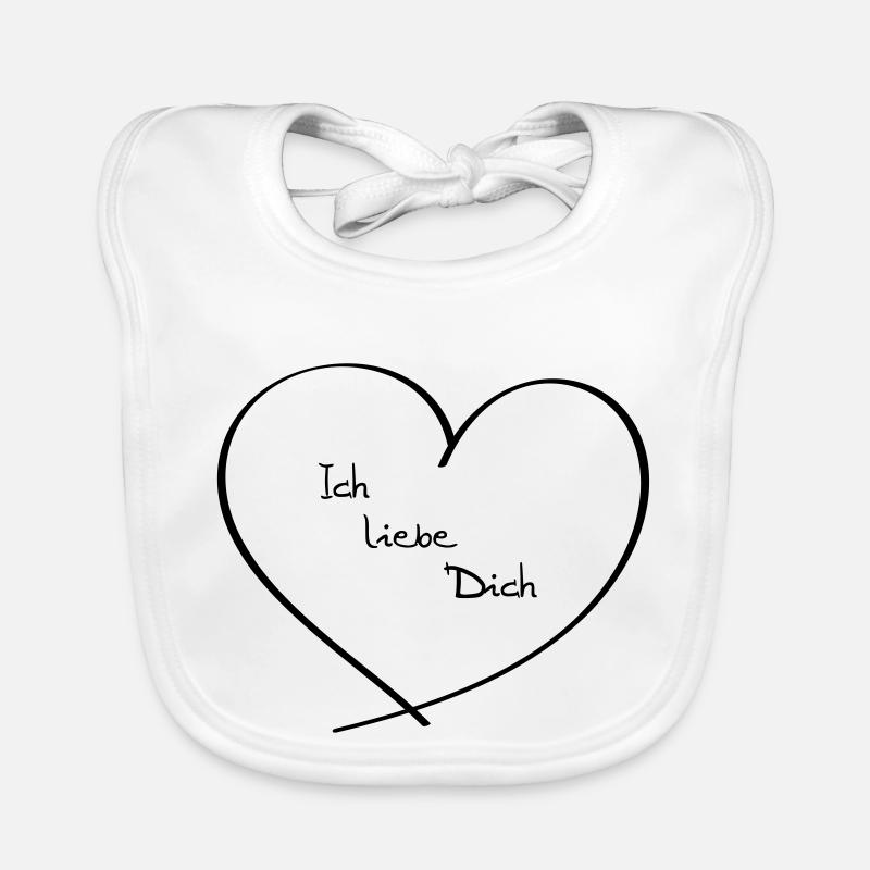 Ich liebe Dich Baby Bio-Lätzchen