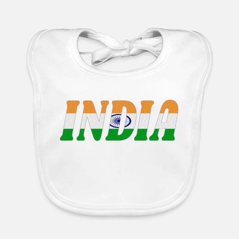 India - Bavoir bio Bébé - blanc