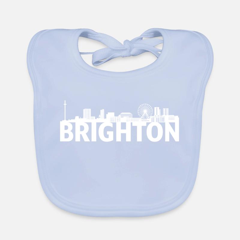 Brighton England Skyline Gift Idea UK Organic Baby Bibs