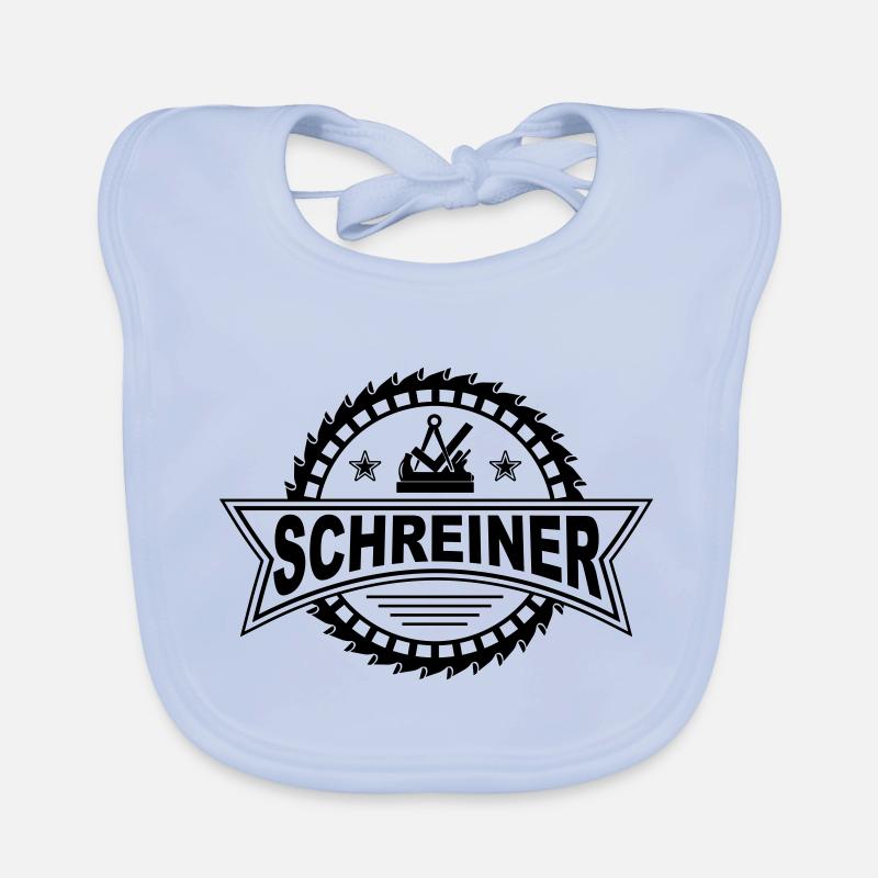 Zunftzeichen Schreiner mit coolem Sägeblatt Baby Bio-Lätzchen