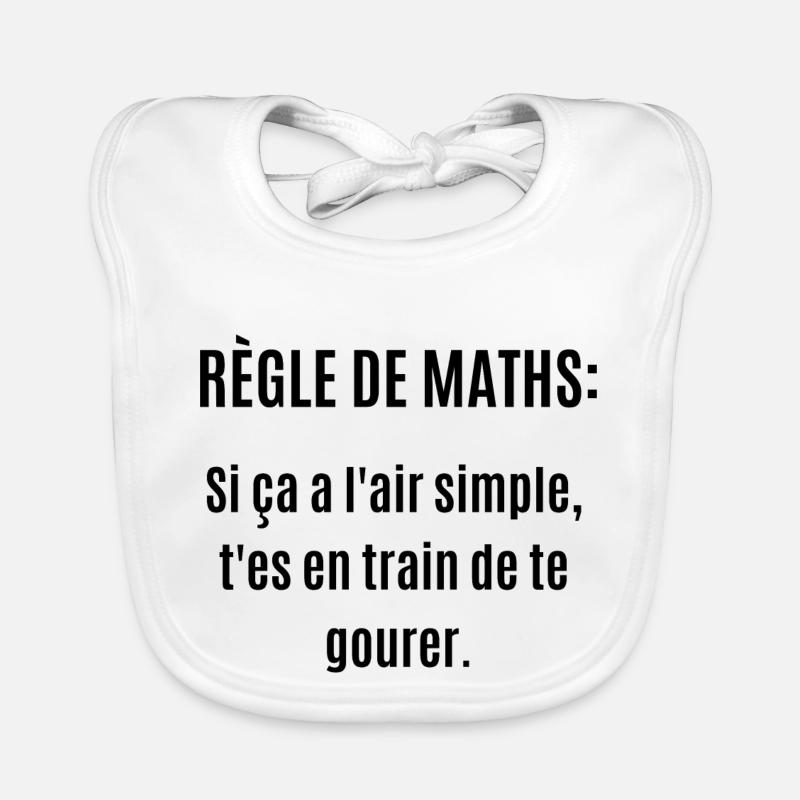 règle de maths Bavoir bio Bébé