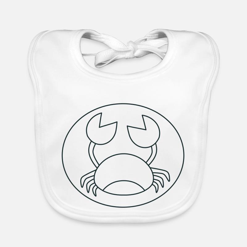 Crabe circulaire mignon Bavoir bio Bébé