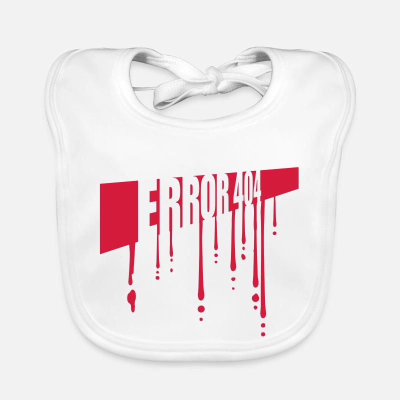 Blood Drops Error 404 Organic Baby Bibs