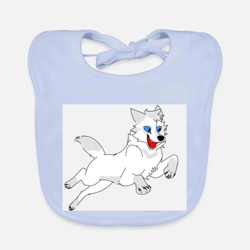 springender Wolf Baby Bio-Lätzchen