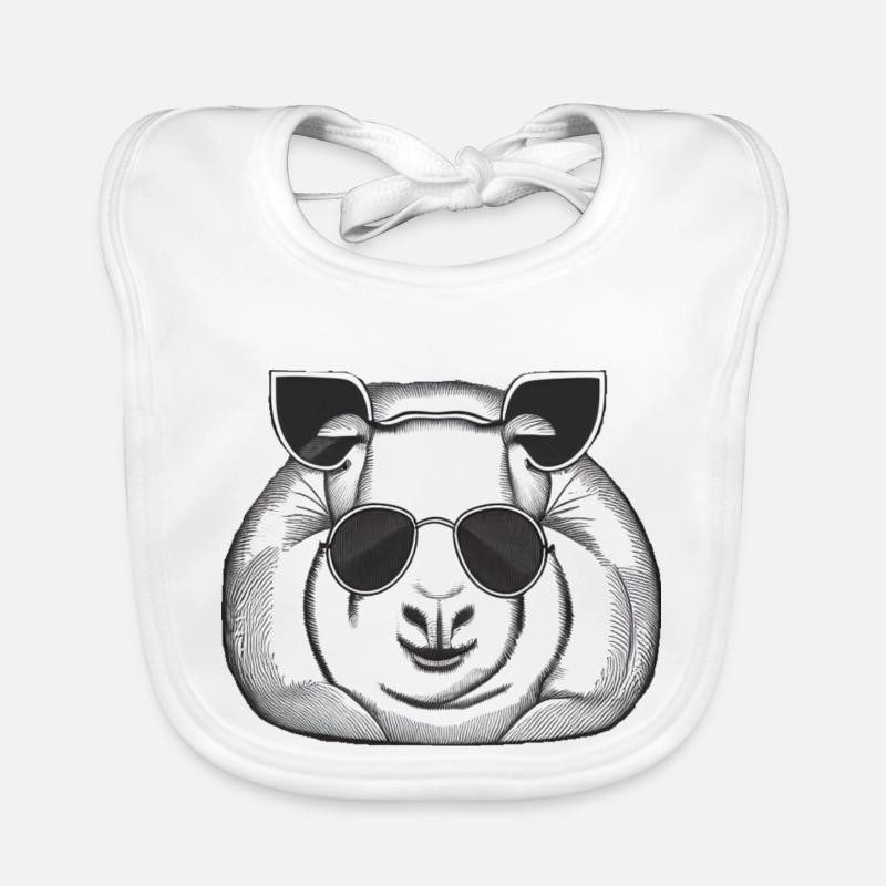 Lunettes de soleil cool cochon d’Inde design amusant 9 Bavoir bio Bébé