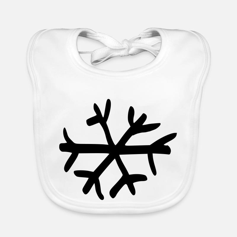Sneeuwvlok Bio-slabbetje voor baby's