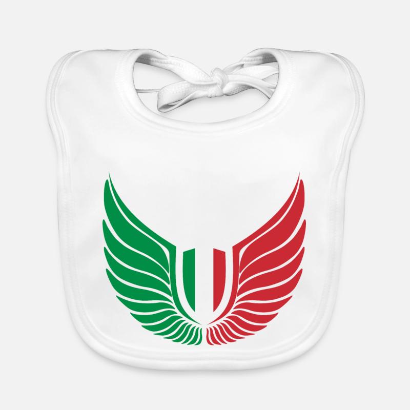 Logo de l’Italie - Bavoir bio Bébé - blanc
