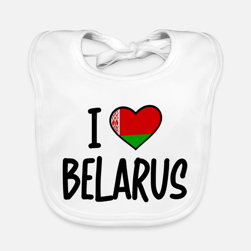 J’aime la Biélorussie Bavoir bio Bébé