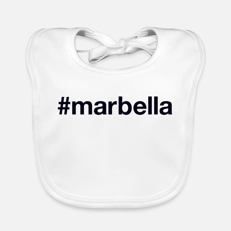 MARBELLA Spanien Espagne Hashtag Bavoir bio Bébé
