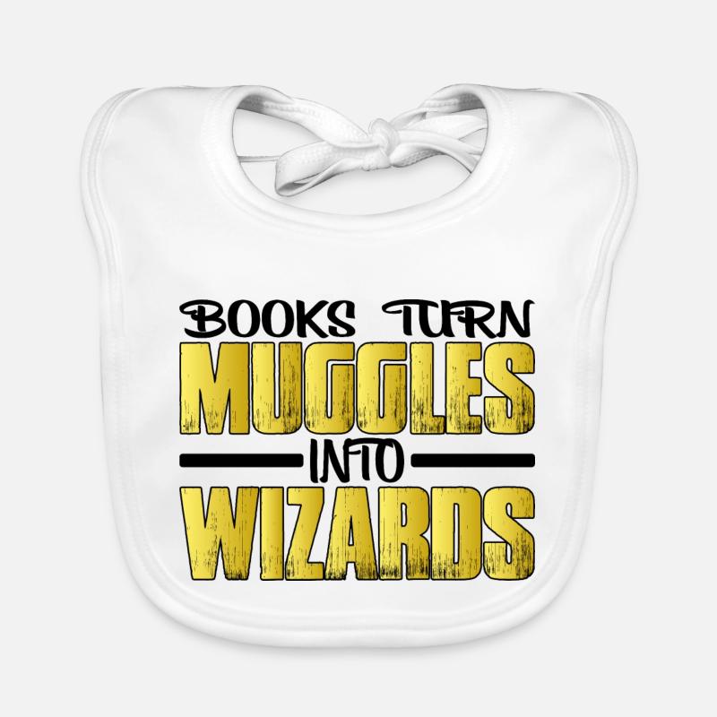 Books Turn Muggles Into Wizards 2 Baby Bio-Lätzchen