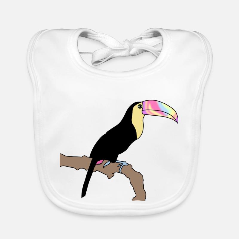 Toucan Tie Dye Version Bavoir bio Bébé