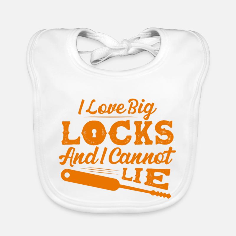 I Love Big Locks And I Cannot Lie Locksmith Lockpi Baby Bio-Lätzchen
