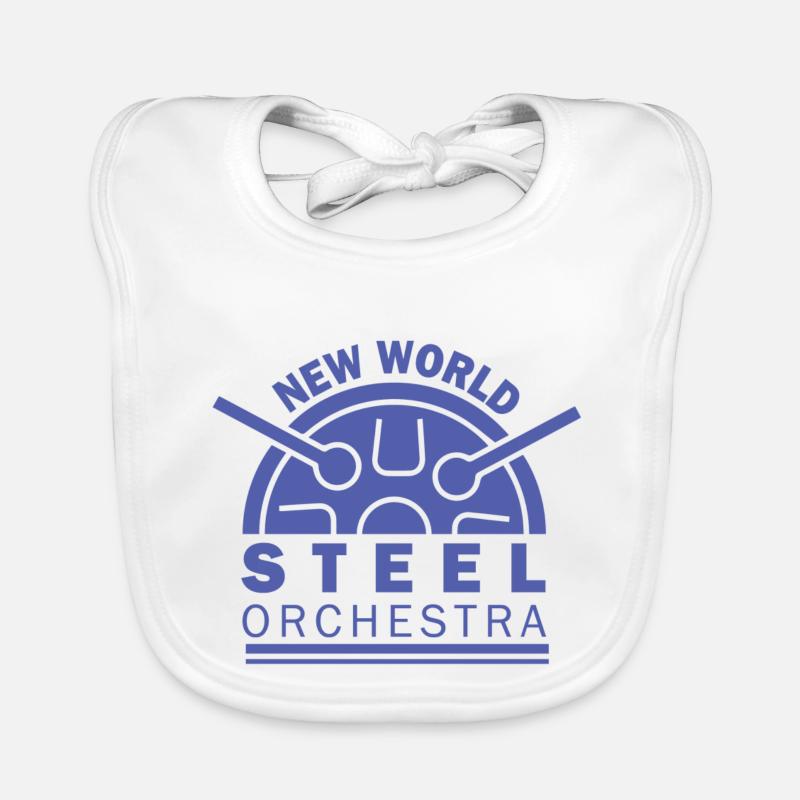 New World Steel Orchestra Logo Organic Baby Bibs