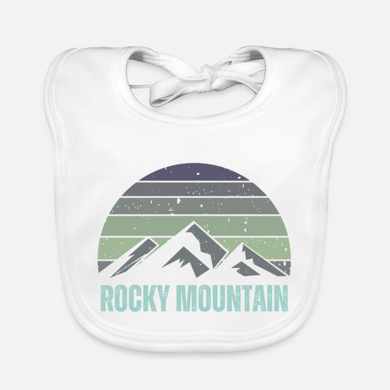 Rocky Mountain - Baby Bio-Lätzchen - Weiß