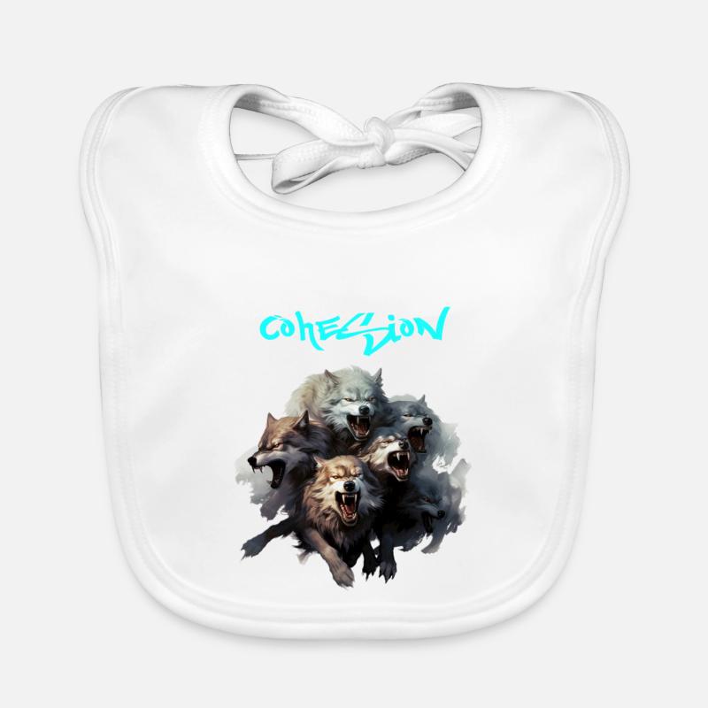 Team Cohesion - Baby Bio-Lätzchen - Weiß