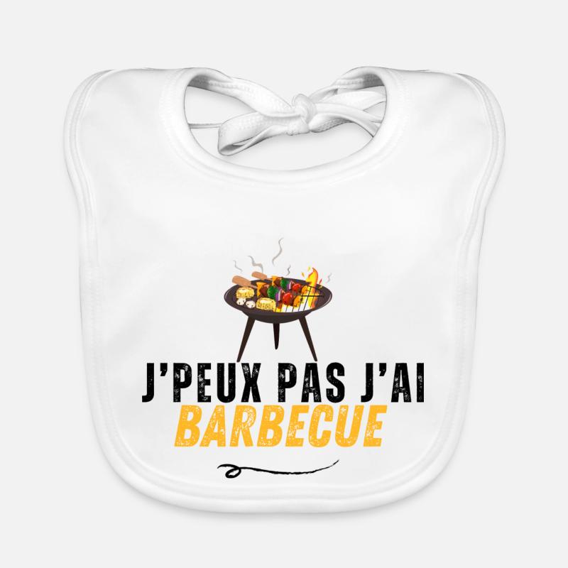 je peux pas j'ai barbecue Bavoir bio Bébé