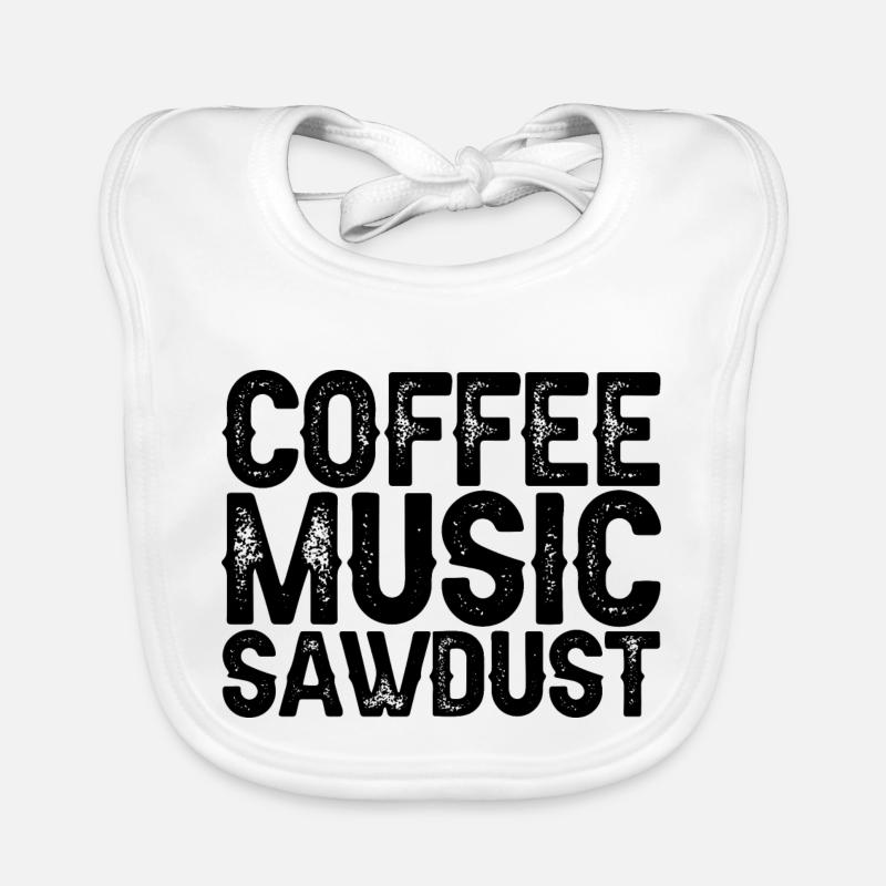 Coffee Music Sawdust 3 Organic Baby Bibs
