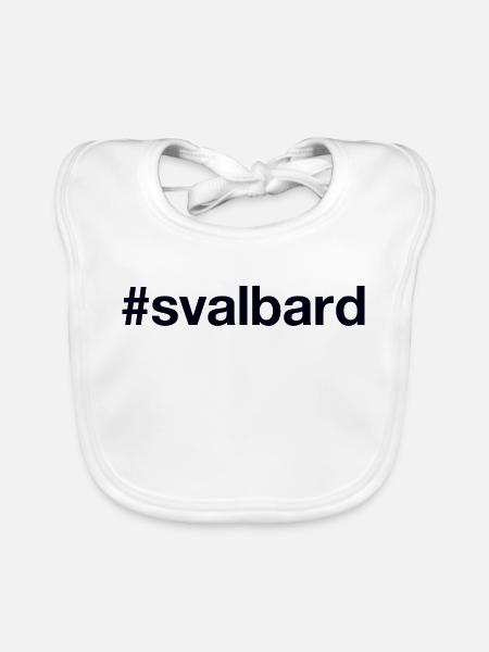 SVALBARD Norvège Norvège Norvège - Bavoir bio Bébé - blanc - Devant