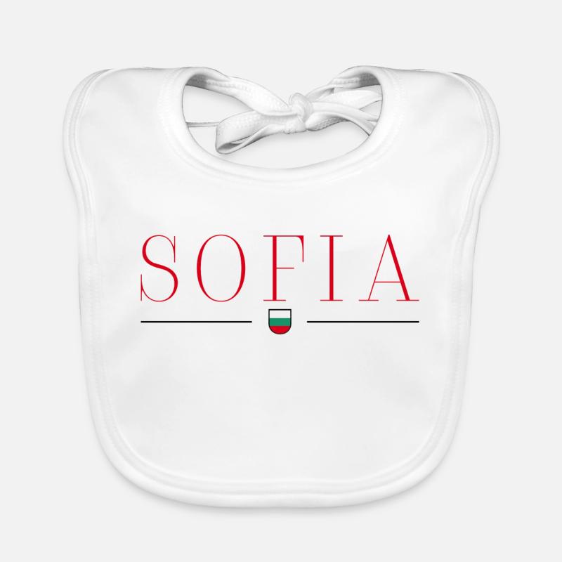 Sofia, Bulgaria Style Design T-Shirt Organic Baby Bibs